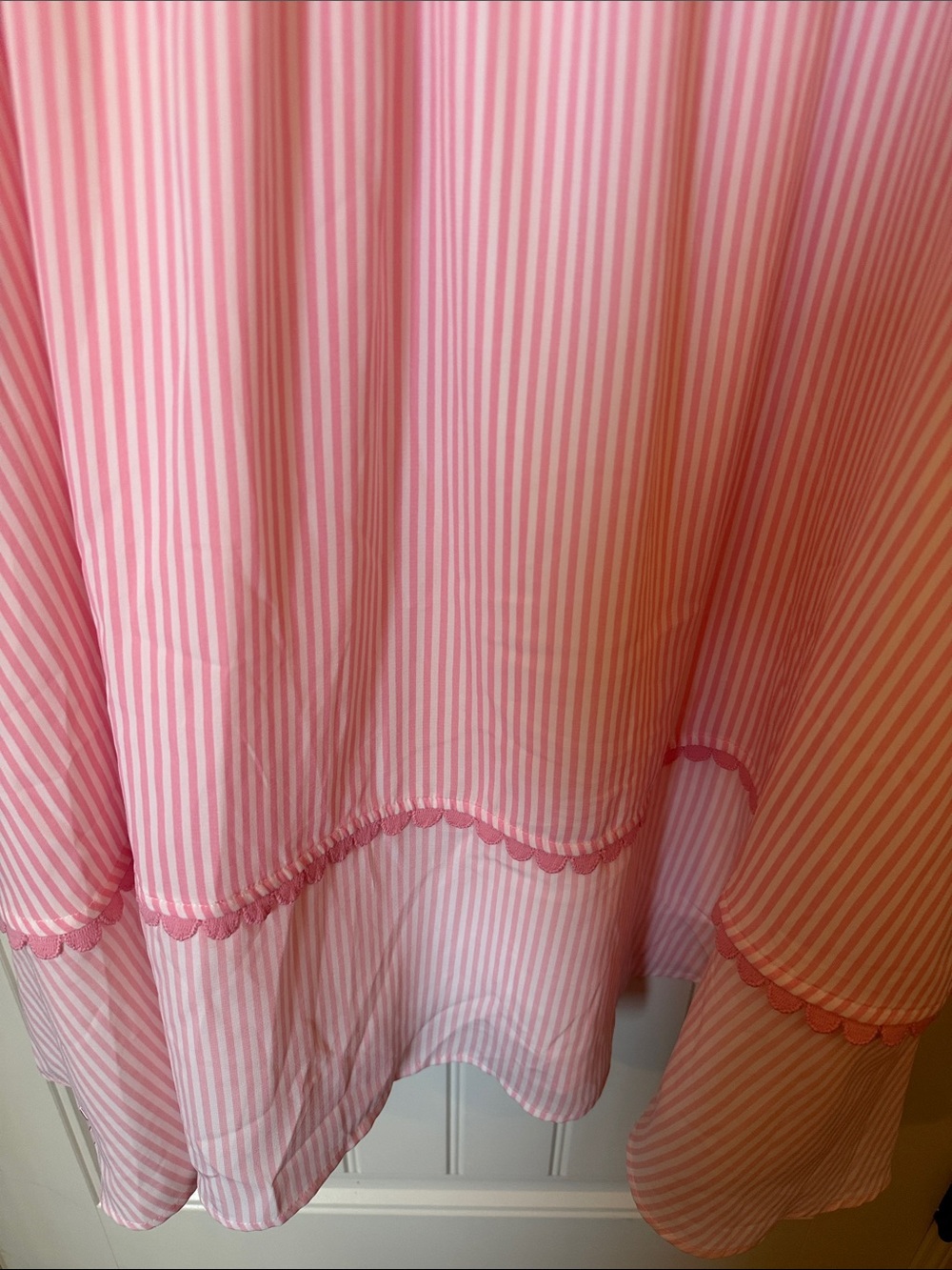 Simply Southern Pink Striped Smocked Yoke Midi Dress - Picture 10 of 15